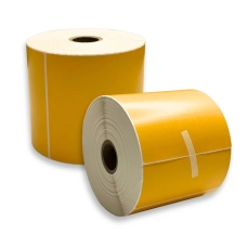Orange Direct Thermal Printer Label - 4 x 6" (101.6 x 152.4mm) - Qty 1 Roll (500 Labels)