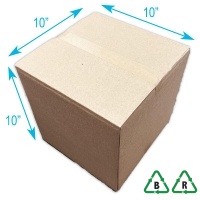 Cardboard Box 10 x 10 x 10, 254 x 254 x 254mm x 1 Box 