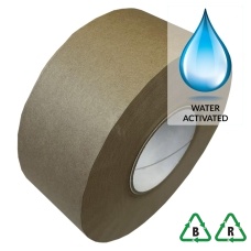 Gummed Paper Tape, Brown - 72mm x 200m x 70gsm - Qty 1