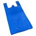 Blue Recycled Vest Carrier Bag - 12 x 18 x 24 °