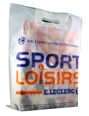 Image of a poly bag for a sports shop